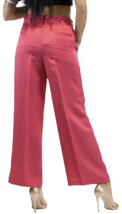 Twinset Milano Pantalone in lino envers satin. TS823P (6566235340935)