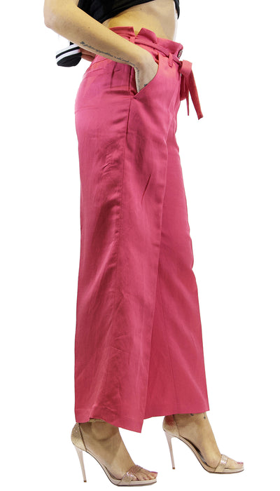 Twinset Milano Pantalone in lino envers satin. TS823P (6566235340935)