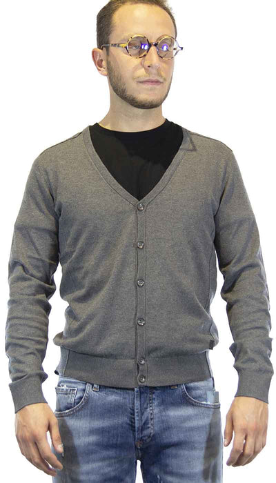 Cardigan uomo Gaudì Jeans in cotone e cashmere grigio. 821BU53026U - Luisa Trendy (5199405449351)