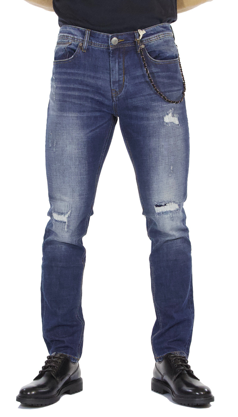 Jeans uomo Gaudì Jeans 5 tasche modello skinny con micro-rotture. Art. 921BU26023 - Luisa Trendy (5209280184455)