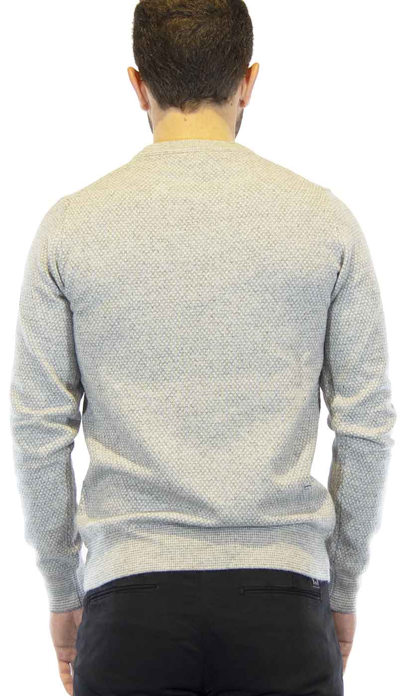 Maglia uomo Seventy grigia in lana con micro disegno. MT1991 910390 - Luisa Trendy (5198023164039)