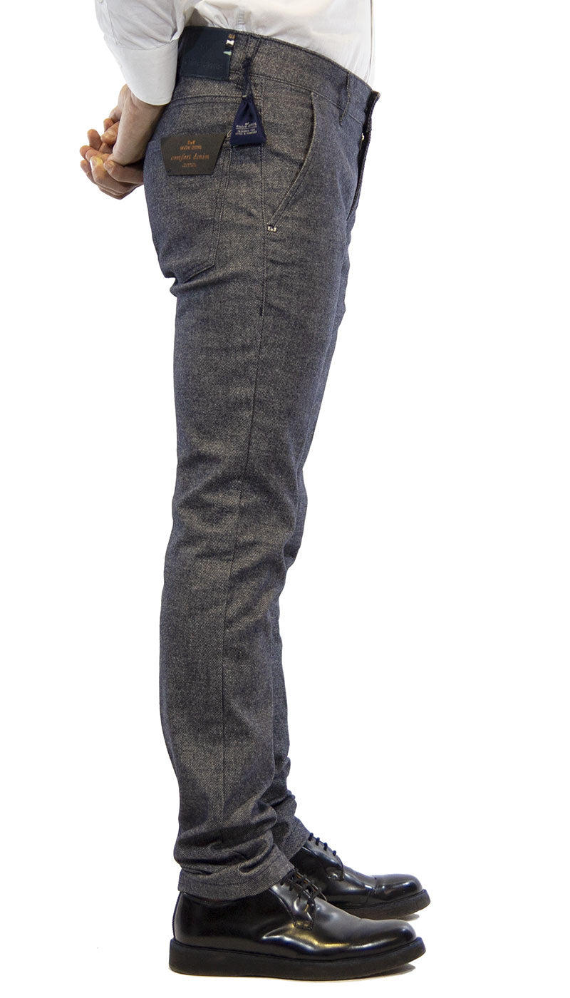 Pantalone uomo Entre Amis in cotone tessuto spigato blu. A208281/1661 - Luisa Trendy (5205806121095)