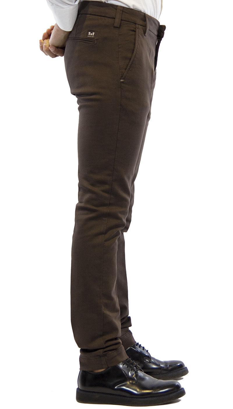 Pantalone uomo Entre Amis tasche america lungo marrone in cotone. A/I 2020/21 A218201/1987 - Luisa Trendy (5205732294791)