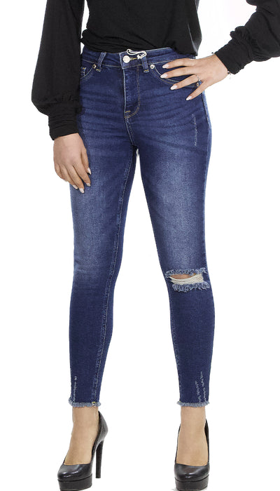 Silvian Heach Jeans con micro-rotture e fondo sfrangiato. PGA21779JE (6628066689159)