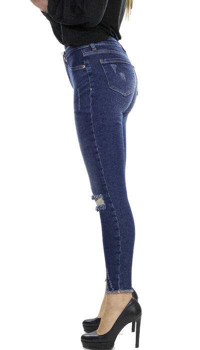 Silvian Heach Jeans con micro-rotture e fondo sfrangiato. PGA21779JE (6628066689159)