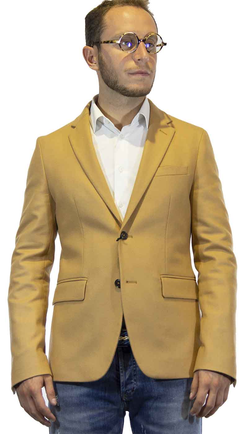 Brian Dales Giacca uomo color cammello in lana Abiti e giacche - Boutique Luisa Trendy