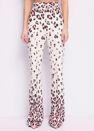 Denny Rose Pantalone in tessuto stretch animalier