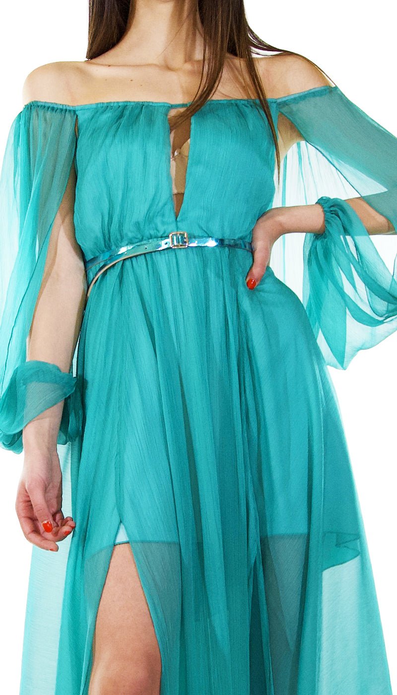 Feleppa Abito lungo in creponne con scollo 105FLA110