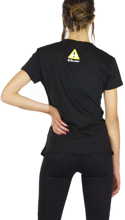 Gli Psicopatici T-shirt donna nera in cotone manica corta stampa Zio Paperone. T-Shirt e top - Boutique Luisa Trendy