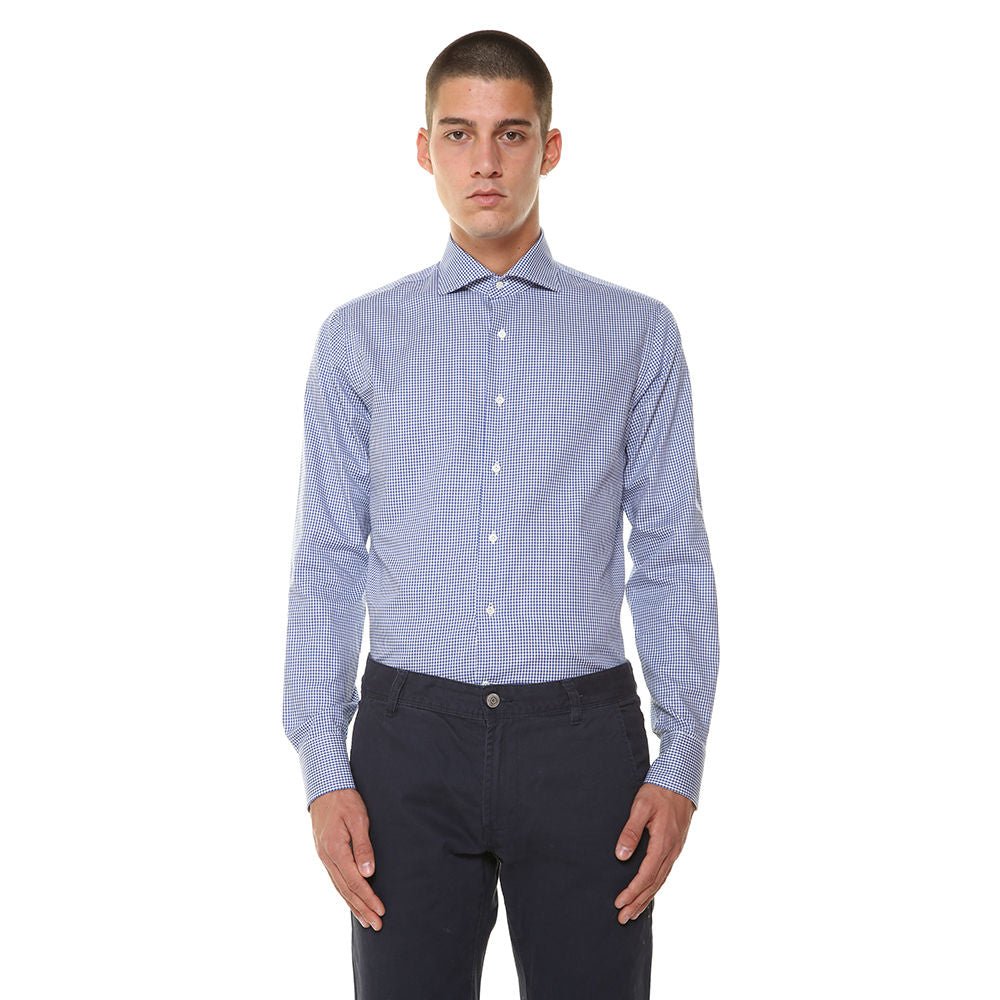 Linea Grigio Camicia uomo  microcheck  in cotone