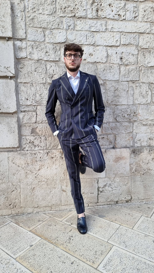 Manuel Ritz Abito doppiopetto gessato Boutique Luisa Trendy