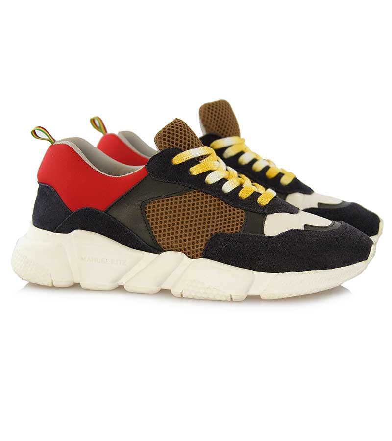 Manuel Ritz Scarpa uomo modello balenciaga in camoscio multicolor blu Scarpe Uomo - Boutique Luisa Trendy