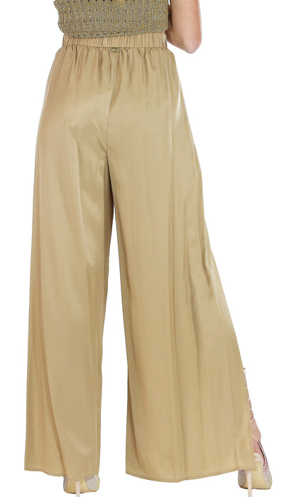 Twinset Milano Pantalone con elastico in vita e spacchi laterali. (6686015750279)