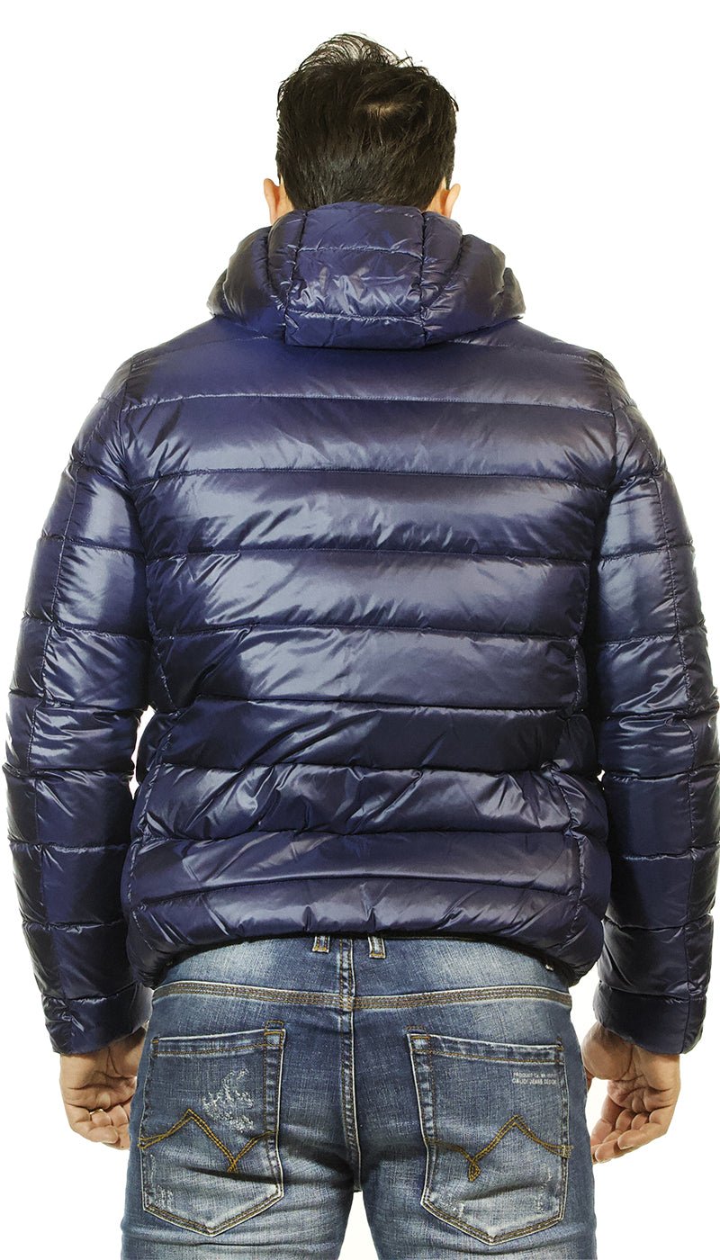 Piumino Seventy Uomo Seventy Piumino Uomo Corto Blu Con Cappuccio