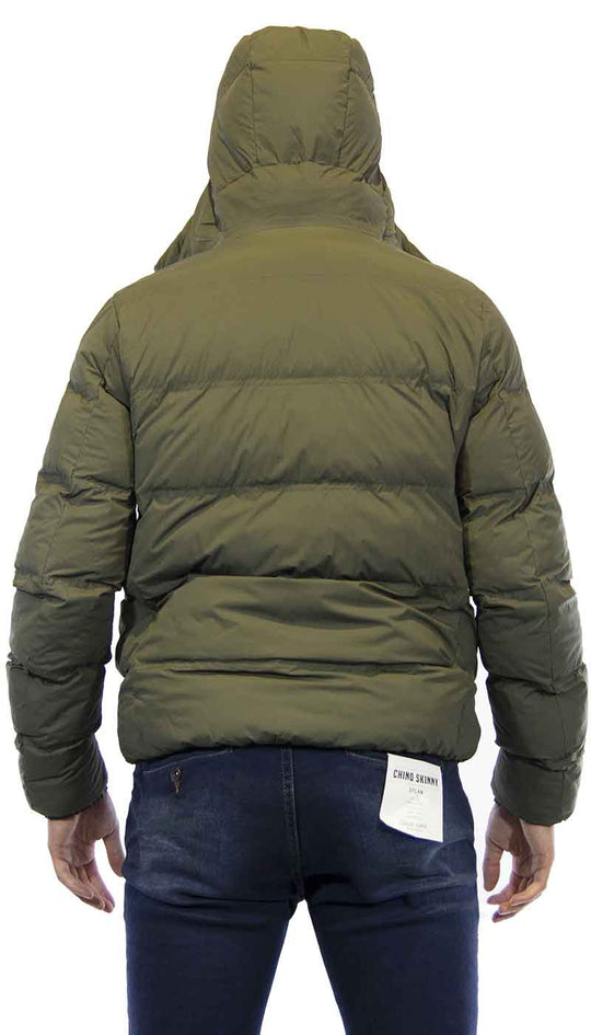 Hood Seventy Piumini Seventy Piumino Uomo Verde Con Cappuccio E