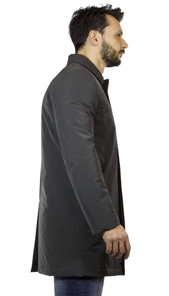 Seventy Trench uomo grigio in tessuto tecnico Boutique Luisa Trendy