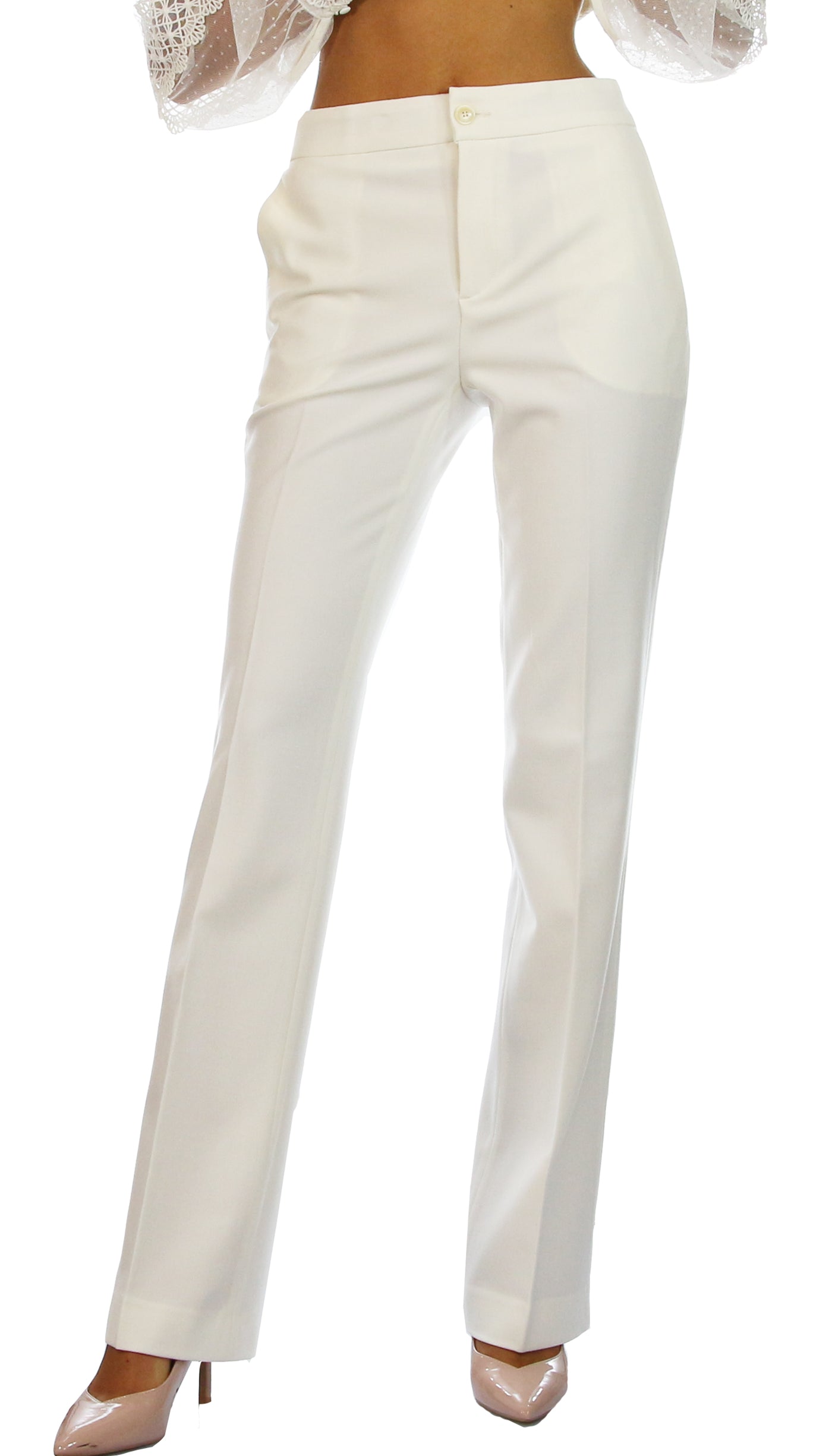 Twinset Milano Pantalone in misto lana e cady